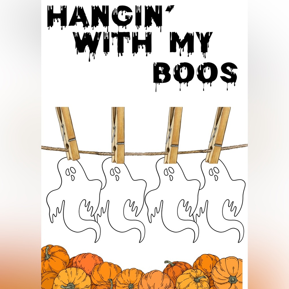 Ghost Clothesline Graphic digital image